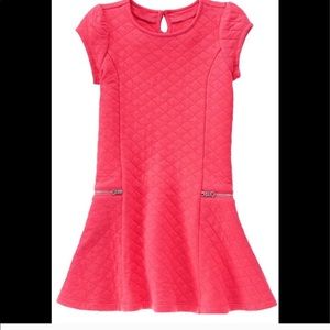 GYMBOREE | Quilted Coral Drop-Waist Dress